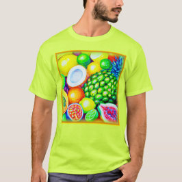 Ananas en tropische vruchten. Bestel nu T-shirt