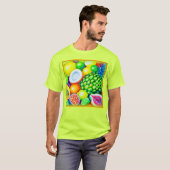 Ananas en tropische vruchten. Bestel nu T-shirt (Voorkant volledig)