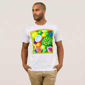Ananas en tropische vruchten. Bestel nu T-shirt (Voorkant volledig)