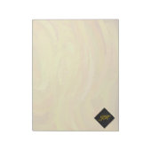 ananas en zwart monogram notitieblok (Linkerzijde)