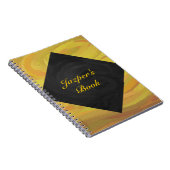 ananas en zwart monogram notitieboek (Rechterzijde)