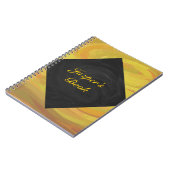 ananas en zwart monogram notitieboek (Linkerzijde)