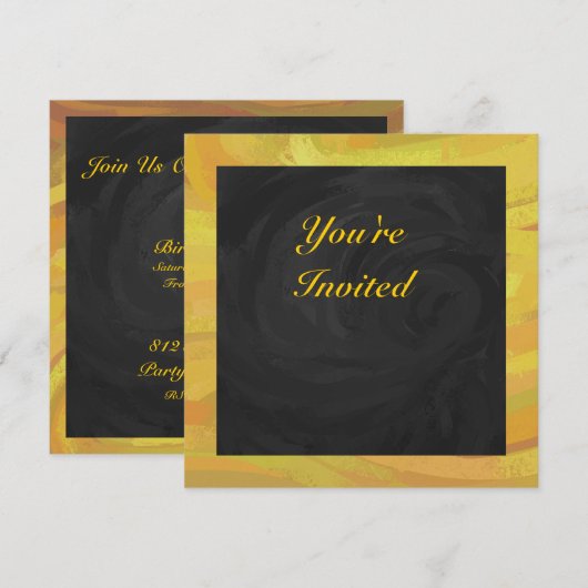 Ananas en Zwarte Partij Kaart (Voorkant / Achterkant)