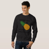 Ananas Eten Ironische Vrucht Trui (Voorkant volledig)