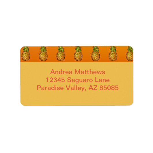 ananas etiket (Voorkant)