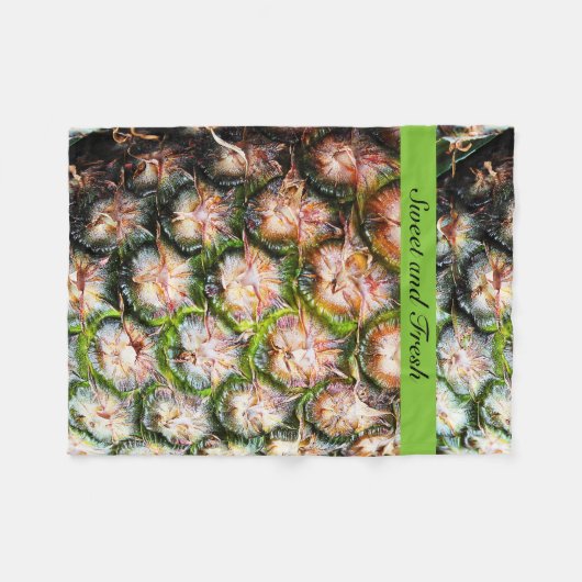 Ananas exotisch sappig en natuurlijk fleece deken (Voorkant (Horizontaal))