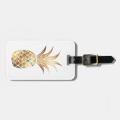 ananas, Faux Gold+Collage Bagagelabel (Voorkant horizontaal)