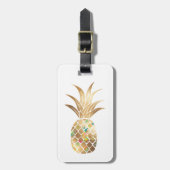 ananas, Faux Gold+Collage Bagagelabel (Voorkant verticaal)
