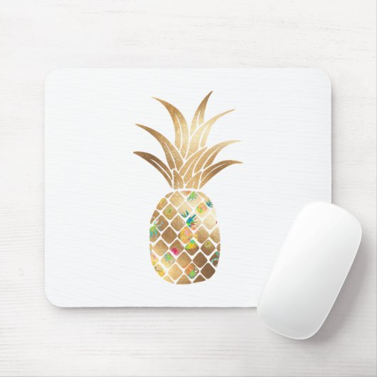 ananas, Faux Gold+Collage Muismat (Met muis)