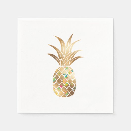 ananas, Faux Gold+Collage Servet (Voorkant)