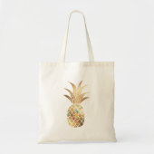 ananas, Faux Gold+Collage Tote Bag (Voorkant)