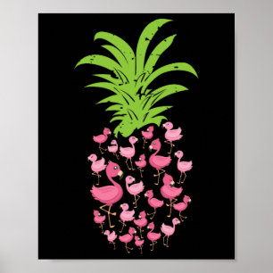 Ananas Flamingo Aloha Stranden Hawaï - Roze Beer Poster