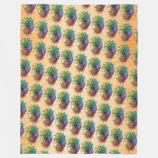 Ananas Fleece Deken (Voorkant)