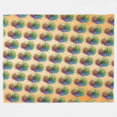 Ananas Fleece Deken (Voorkant (Horizontaal))