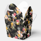 Ananas Floral Black Bedankdoosjes (Geopend)