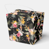 Ananas Floral Black Bedankdoosjes (Achterkant)