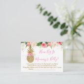 Ananas Floral Hoe groot is het Belly Game van mama Informatiekaartje (Staand voorkant)