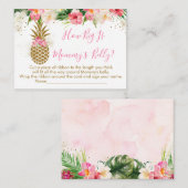 Ananas Floral Hoe groot is het Belly Game van mama Informatiekaartje (Voorkant / Achterkant)