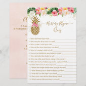 Ananas Floral Nursery Rhyme Shower Game (Voorkant / Achterkant)