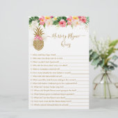 Ananas Floral Nursery Rhyme Shower Game (Staand voorkant)