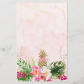 Ananas Floral raadt het Baby shower prijs (Achterkant)