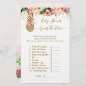 Ananas Floral raadt het Baby shower prijs (Voorkant / Achterkant)