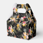 Ananas Flowers op Black Gable Bedankdoosjes (Achterkant)