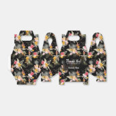 Ananas Flowers op Black Gable Bedankdoosjes (Uitgevouwen)