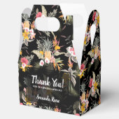 Ananas Flowers op Black Gable Bedankdoosjes (Geopend)