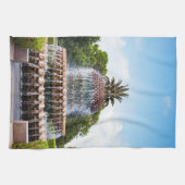 Ananas fontein Charleston, SC Theedoek (Horizontaal)