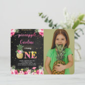 Ananas Foto Uitnodiging (Staand voorkant)