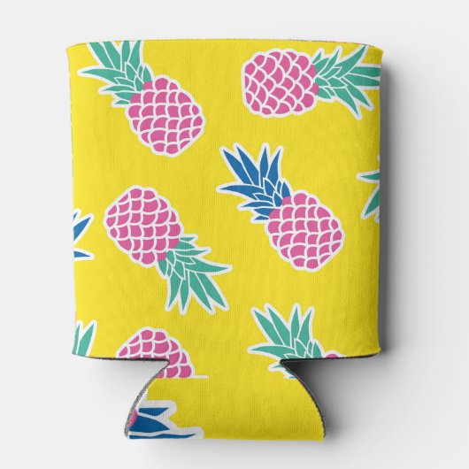 Ananas Frenzy: Heldere Cartoon . Blikjeskoeler (Achterkant)