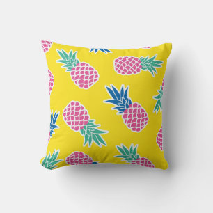 Ananas Frenzy: Heldere Cartoon . Kussen