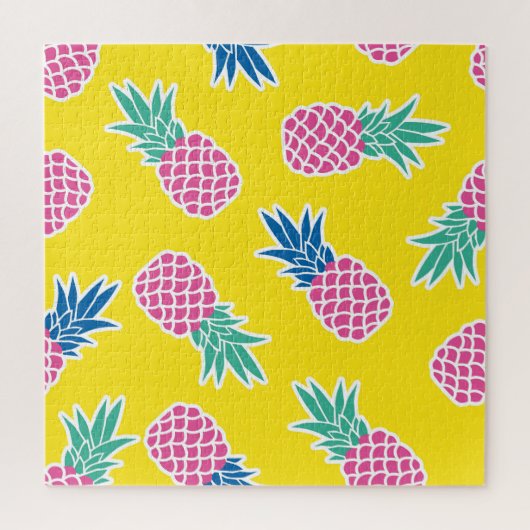 Ananas Frenzy: Heldere Cartoon . Legpuzzel (Verticaal)
