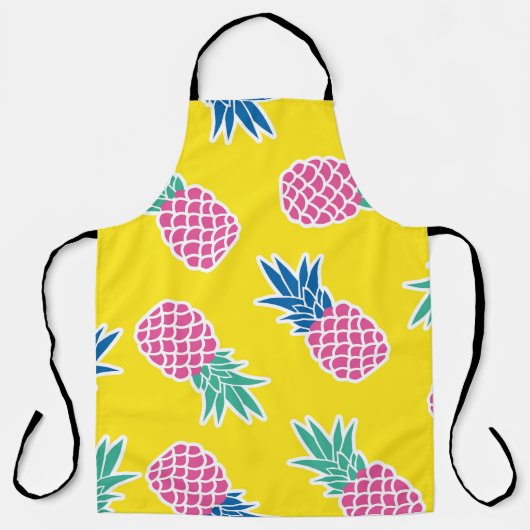 Ananas Frenzy: Heldere Cartoon . Schort (Voorkant)