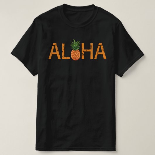 Ananas Fruit Aloha Beaches Hawaii T-shirt (Design voorkant)