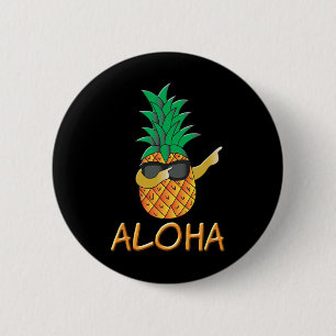 Ananas Fruit Aloha Stranden Hawaii - Surven Nieuw Ronde Button 5,7 Cm