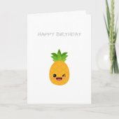 Ananas Fruit Birthday Kaart (Voorkant)