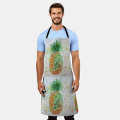 Ananas Fruit Food Geel Limoen Tropisch Schort (Gedragen)