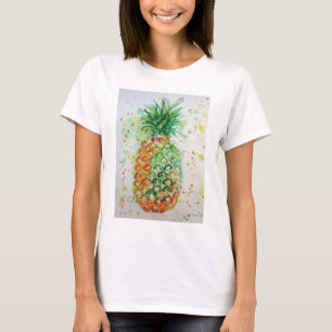 Ananas Fruit Food Tropical Art Oranje Limoen Cute T-shirt