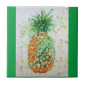 Ananas Fruit Food Tropical Art Oranje Limoen Cute Tegeltje (Voorkant)