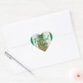 Ananas Fruit Food Tropical Vibes Oranje Limoen Hart Sticker (Envelop)