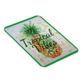 Ananas Fruit Food Tropical Vibes Oranje Limoen Magneet (Rechterzijde)