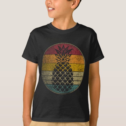 Ananas Fruit Gift Retro Style Funny 70s T-shirt (Voorkant)