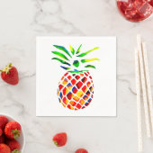 Ananas fruit kleurrijke pop kunst servet (Insitu)