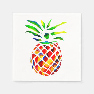 Ananas fruit kleurrijke pop kunst servet