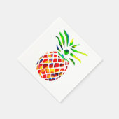 Ananas fruit kleurrijke pop kunst servet (Hoek)