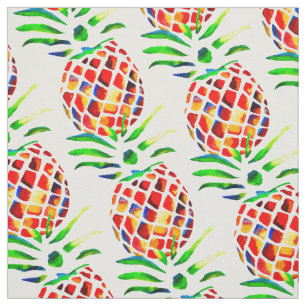 Ananas fruit kleurrijke pop kunst stof
