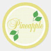 Ananas Fruit Label Sticker (Voorkant)