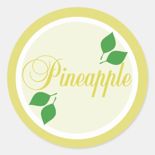 Ananas Fruit Label Sticker (Voorkant)
